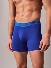 Calvin Klein Blue 3 Pack Boxer Briefs Microfibre Stretch - Image 5 of 6