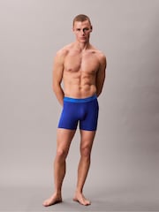 Calvin Klein Blue 3 Pack Boxer Briefs Microfibre Stretch - Image 6 of 6