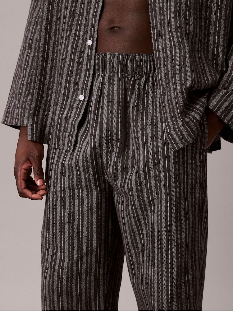 Calvin Klein Black Flannel Pyjama Joggers - Image 5 of 5 Calvin Klein Black Flannel Pyjama Joggers - Image 5 of 5