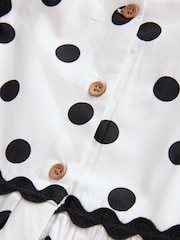 Monochrome Spot Ric Rac Dress (3mths-8yrs) - Image 10 of 10
