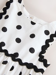 Monochrome Spot Ric Rac Dress (3mths-8yrs) - Image 8 of 10