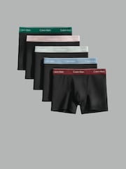 Calvin Klein Black Trunks 5 Pack with Icon Cotton Stretch - Image 1 of 5