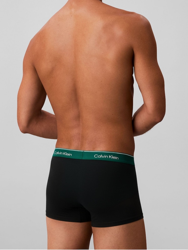 Calvin Klein Black Trunks 5 Pack with Icon Cotton Stretch - Image 5 of 5