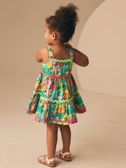 Green Tropical Ric Rac Summer Dress (3mths-8yrs) - Image 2 of 7