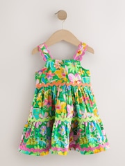 Green Tropical Ric Rac Summer Dress (3mths-8yrs) - Image 5 of 7