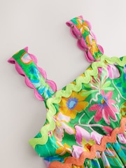 Green Tropical Ric Rac Summer Dress (3mths-8yrs) - Image 6 of 7