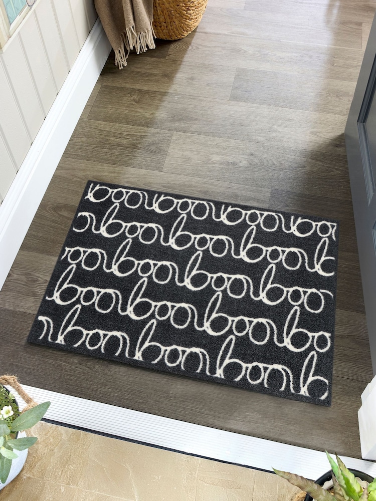 My Mat Black Boo Script Mat - Image 1 of 4 My Mat Black Boo Script Mat - Image 1 of 4