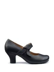 Hotter Black Wide Fit Paso Touch Fastening Shoes - Image 1 of 4