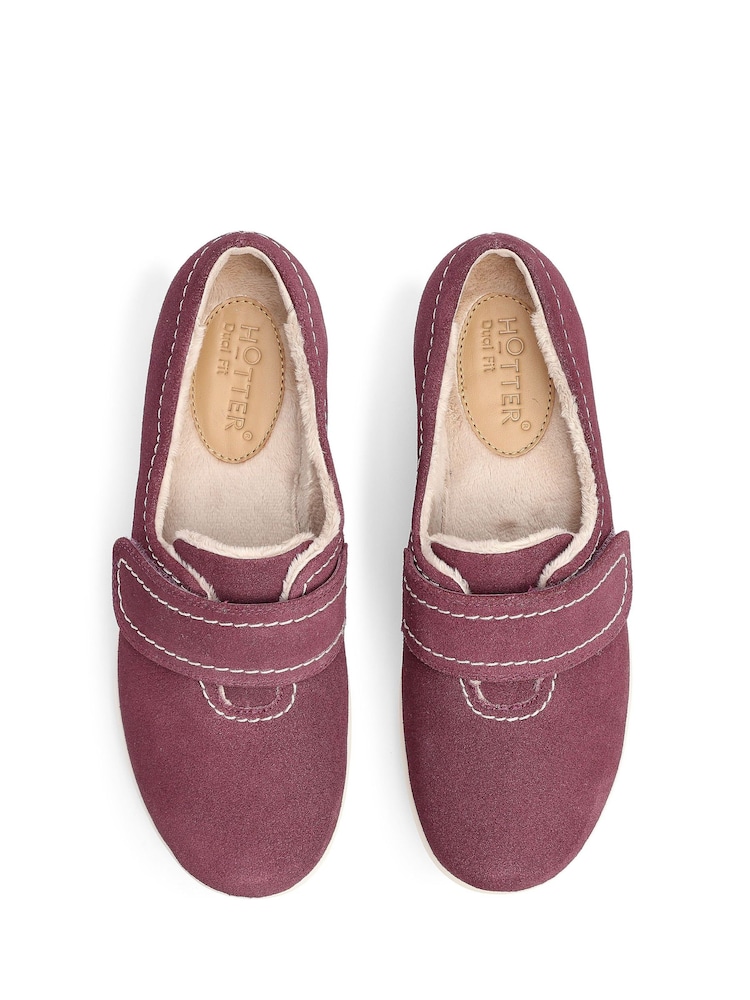 Hotter Red Regular Fit Toasty Touch Fastening Slippers - Image 4 of 4 Hotter Red Regular Fit Toasty Touch Fastening Slippers - Image 4 of 4