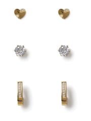 Edelstahl-Herz-Ohrstecker-Multipack - Bild 1 von 2