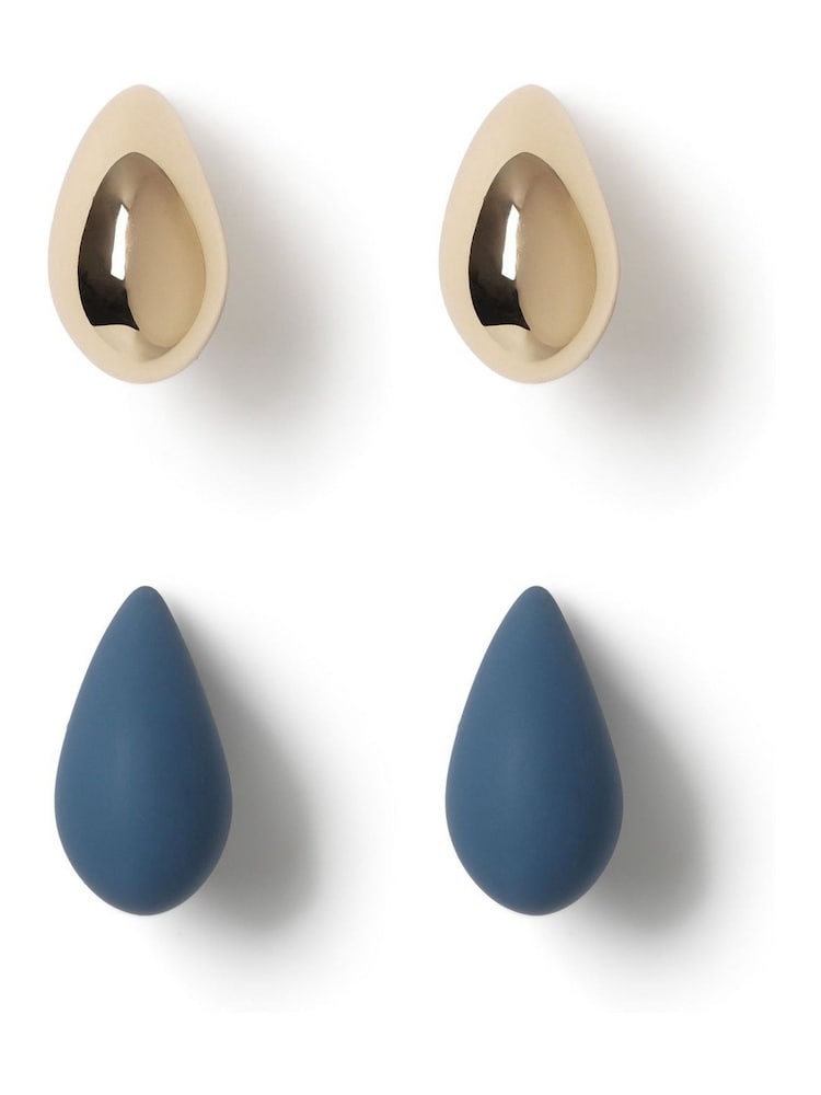 Aela Blue Dome Drop Multipack Earrings - Image 1 of 2