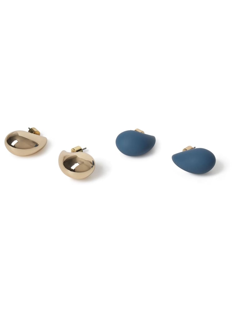 Aela Blue Dome Drop Multipack Earrings - Image 2 of 2