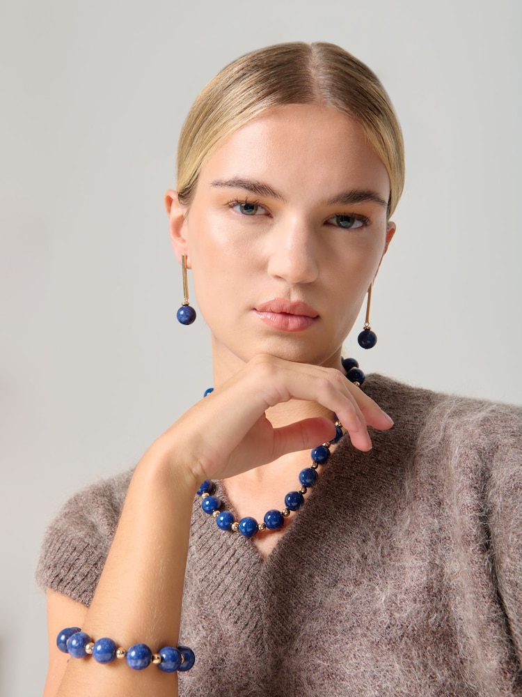 Aela blå perlearmbånd - Bilde 1 av 3