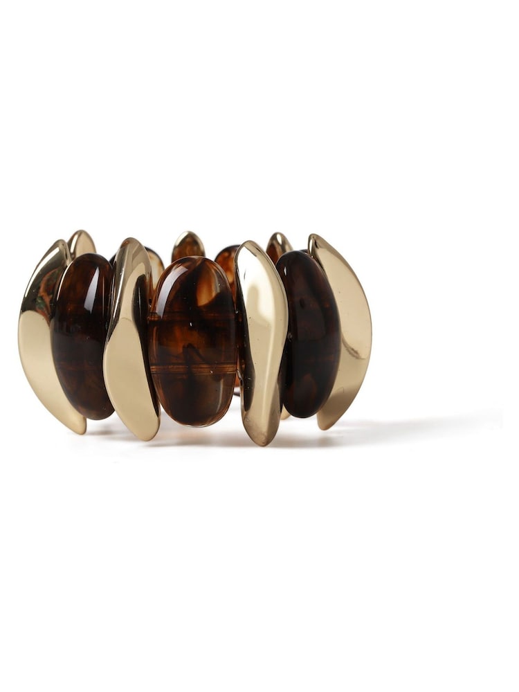 Aela Resin Stretch Brown Bracelet - Image 3 of 3