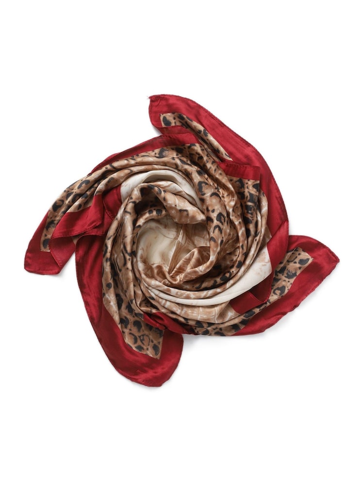 Aela Snake Print Brown Scarf - Imaginea 4 din 4