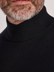 Raging Bull Turtle Neck Knit Black Jumpers - Image 4 of 4