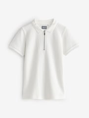 White Textile Polo Shirt - Image 1 of 1