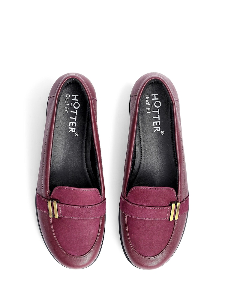 Hotter Red Wide Fit Clay Slip-On Shoes - Image 4 of 4 Hotter Red Wide Fit Clay Slip-On Shoes - Image 4 of 4