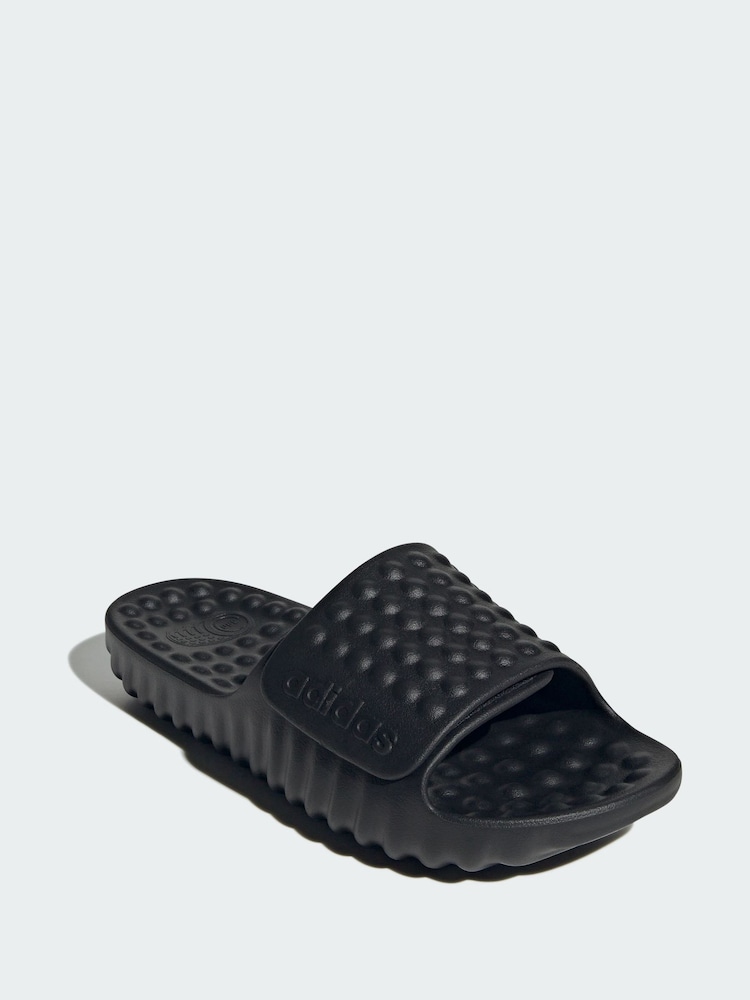 adidas Black Adissage 360rec Slides - Image 2 of 4 adidas Black Adissage 360rec Slides - Image 2 of 4