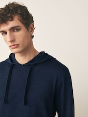 海軍藍 - Slub Hoodie - 圖片 1，共 9