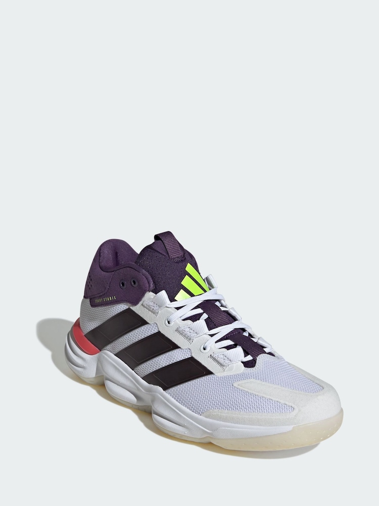 adidas White Court Stabil Indoor Shoes - Image 1 of 4 adidas White Court Stabil Indoor Shoes - Image 1 of 4