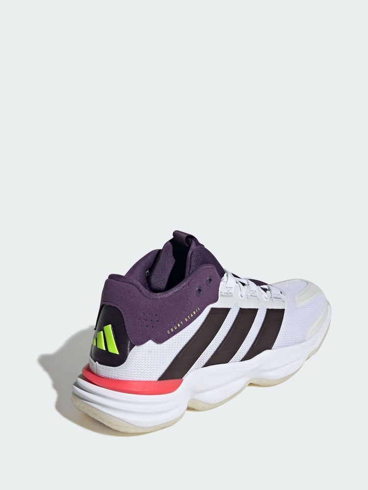 adidas White Court Stabil Indoor Shoes - Image 2 of 4 adidas White Court Stabil Indoor Shoes - Image 2 of 4
