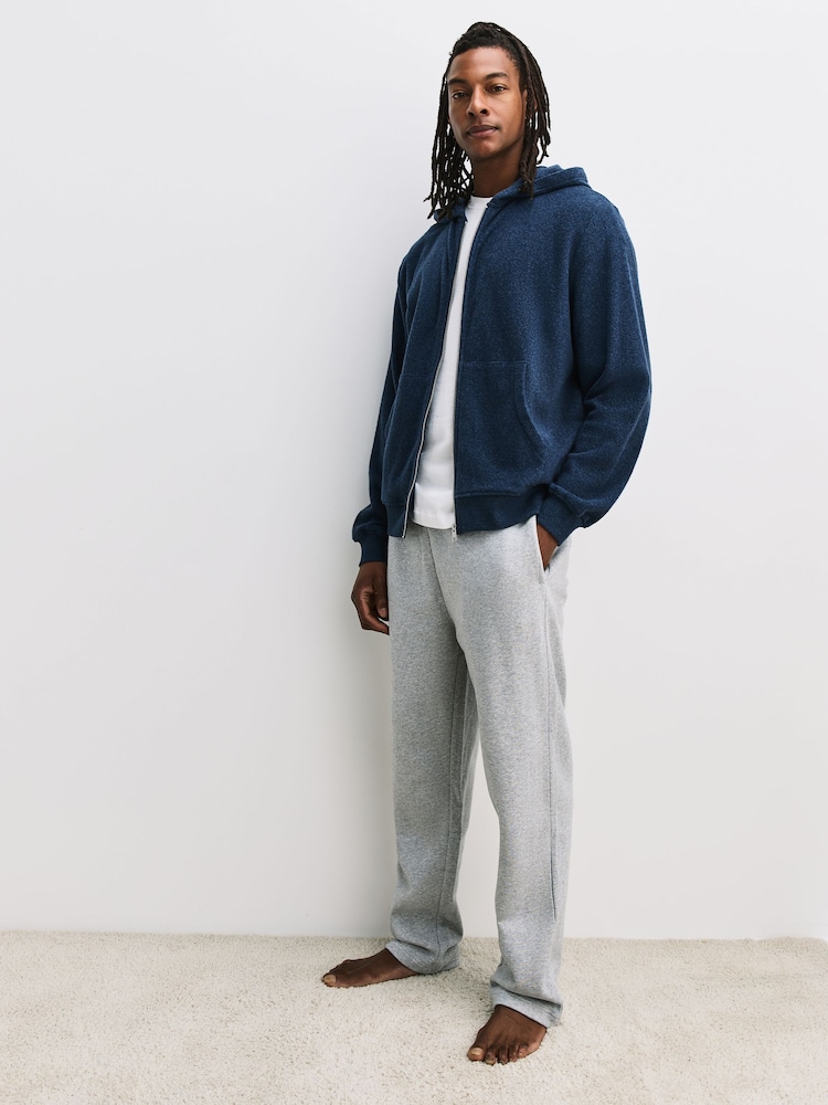 Navy Blue Fleece Zip Through Hoodie - Image 2 of 9