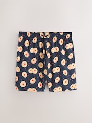 Navy Blue Printed Short Sleeve Jersey Pyjamas Set - Image 9 of 12