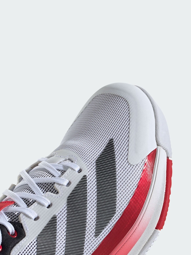 adidas White Crazyquick Boost Padel Shoes - Image 4 of 4