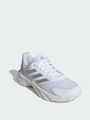adidas White Courtjam Control 3 Clay Tennis Shoes - Image 1 of 4