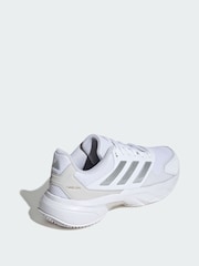 adidas White Courtjam Control 3 Clay Tennis Shoes - Image 2 of 4