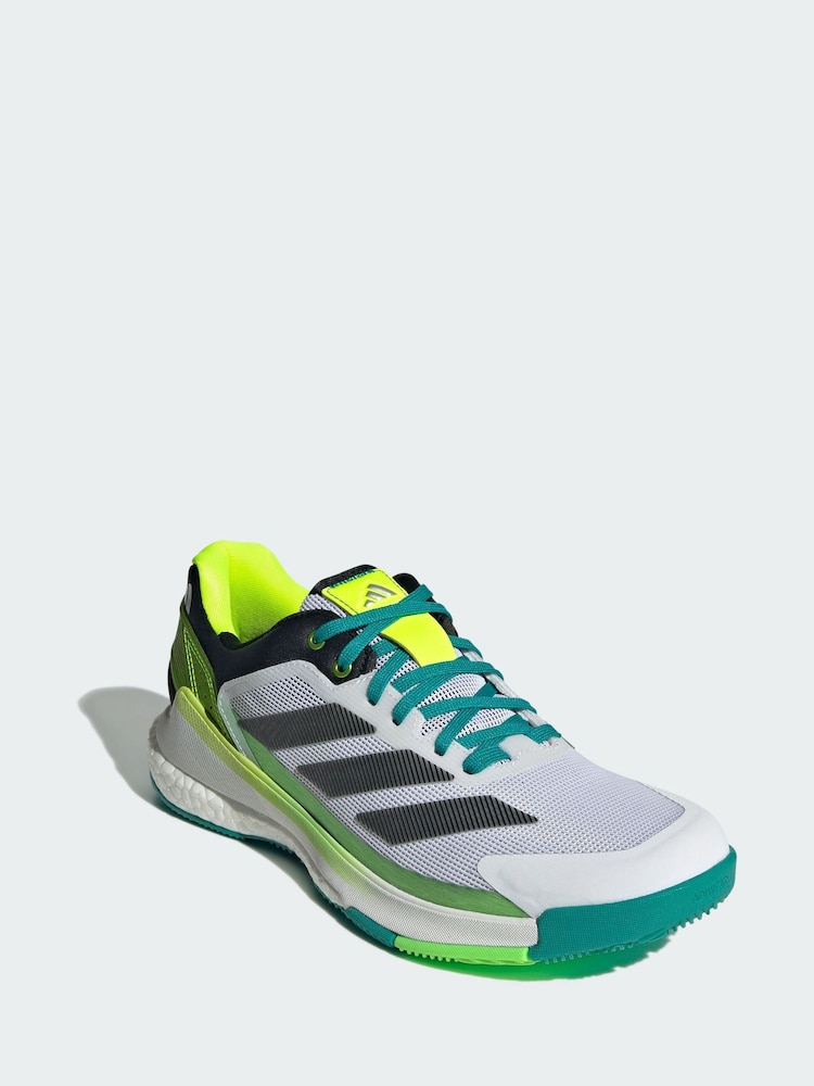 adidas White Crazyquick Boost Padel Shoes - Image 1 of 4