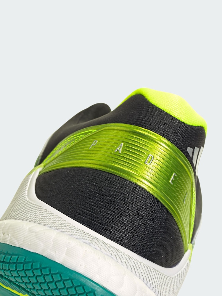 adidas White Crazyquick Boost Padel Shoes - Image 4 of 4