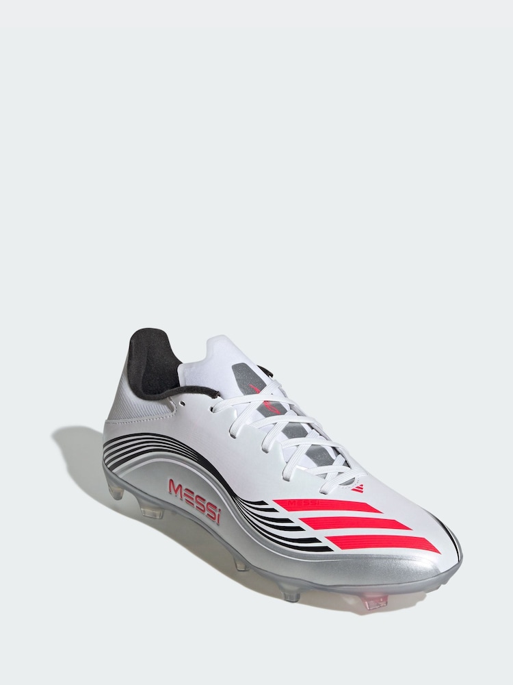 adidas White F50 Messi League Firm/Multi-Ground Boots - Image 1 of 4