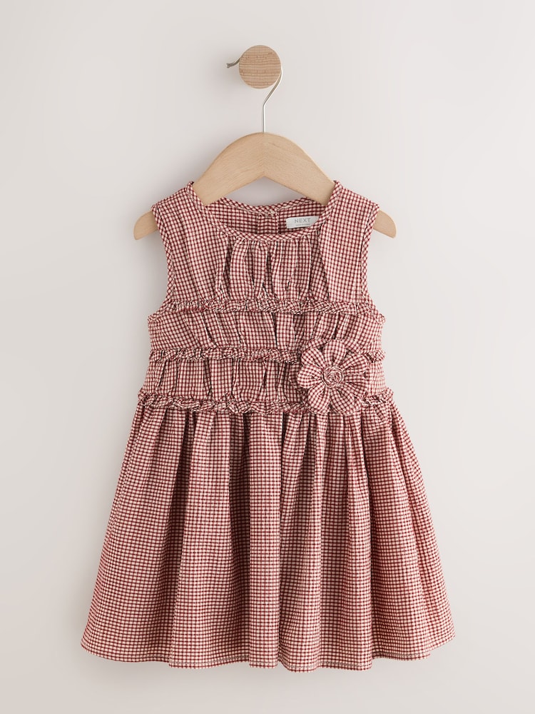 chocolate brown baby girl dress SECONDS