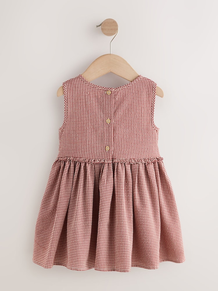 Buy Chocolate Brown Gingham Corsage Dress (3mths-8yrs) from Next Mexico