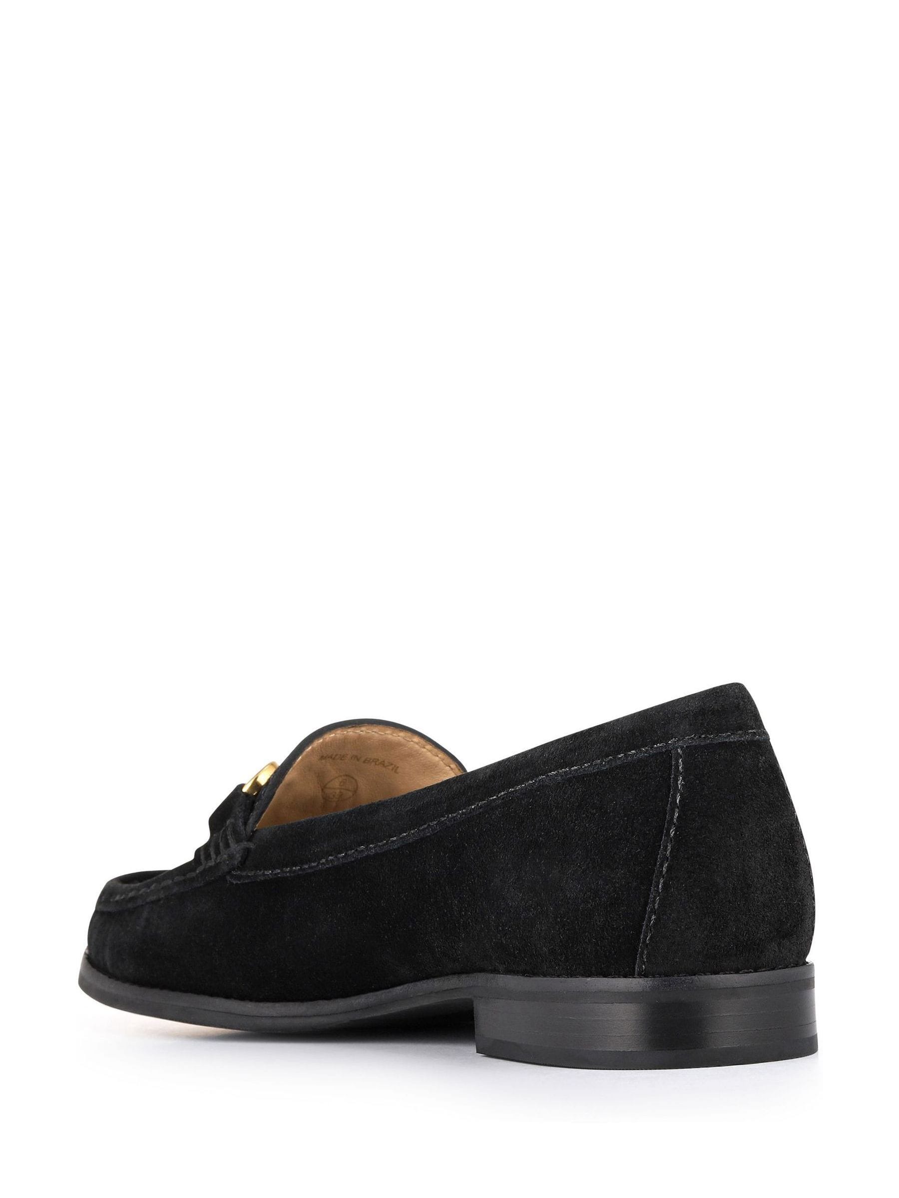 Buy Jones Bootmaker Black Wide Fit Lex Suede Leather Loafers from