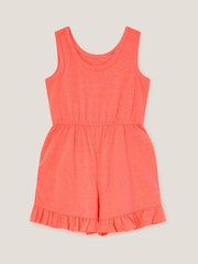 Monsoon Orange Sea Life Embroidered Jersey Playsuit - Image 2 of 3