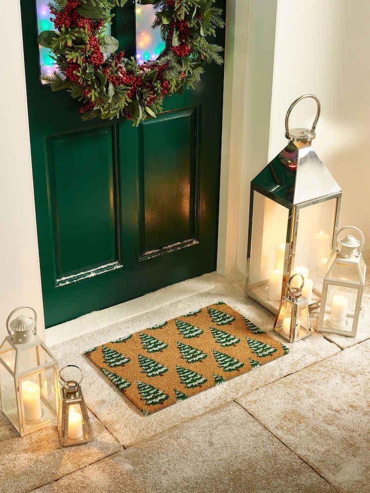My Mat Natural Christmas Trees Coir Doormat - Image 1 of 4