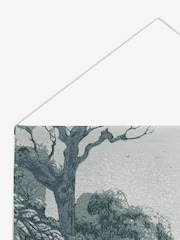 Monochrome Extra Large Woven Forest Tapestry Fabric Wall Hanging - Image 5 of 5