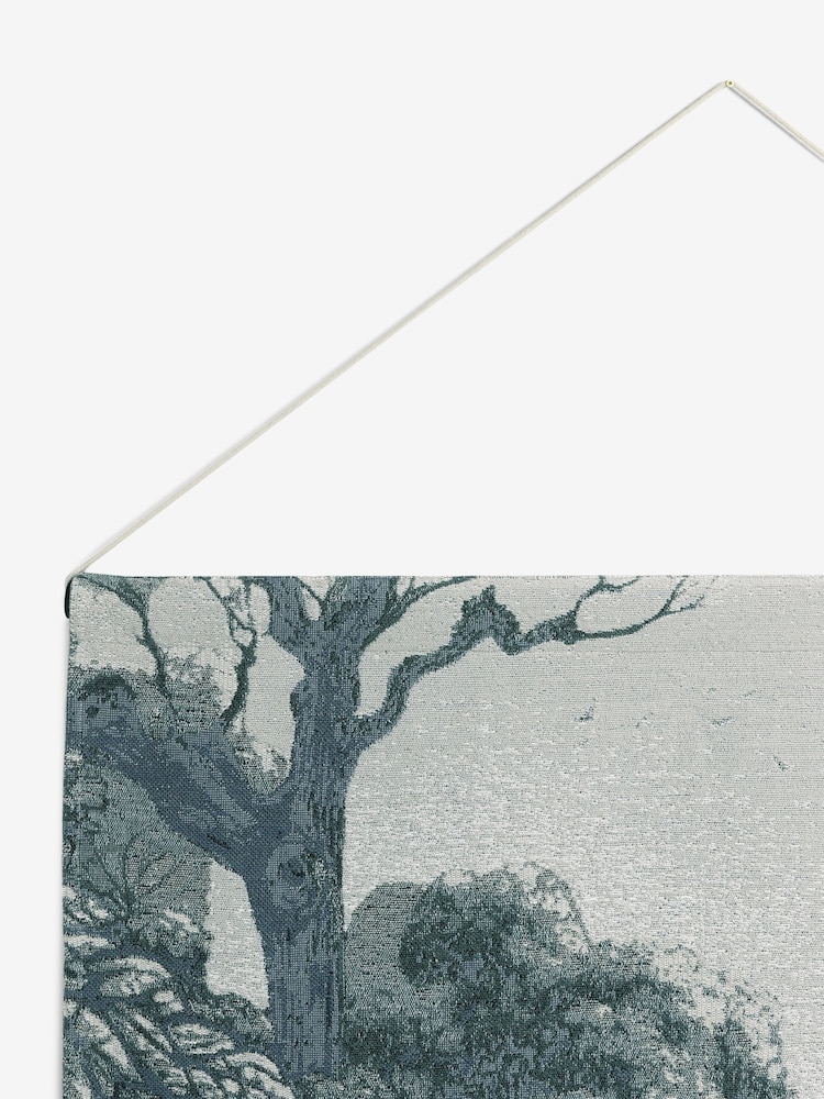 Monochrome Extra Large Woven Forest Tapestry Fabric Wall Hanging - Image 5 of 5 Monochrome Extra Large Woven Forest Tapestry Fabric Wall Hanging - Image 5 of 5