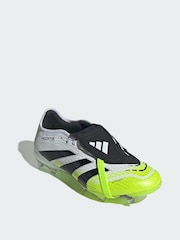 adidas White Predator Pro Fold-Over Tongue Firm Ground Boots - Image 1 of 4