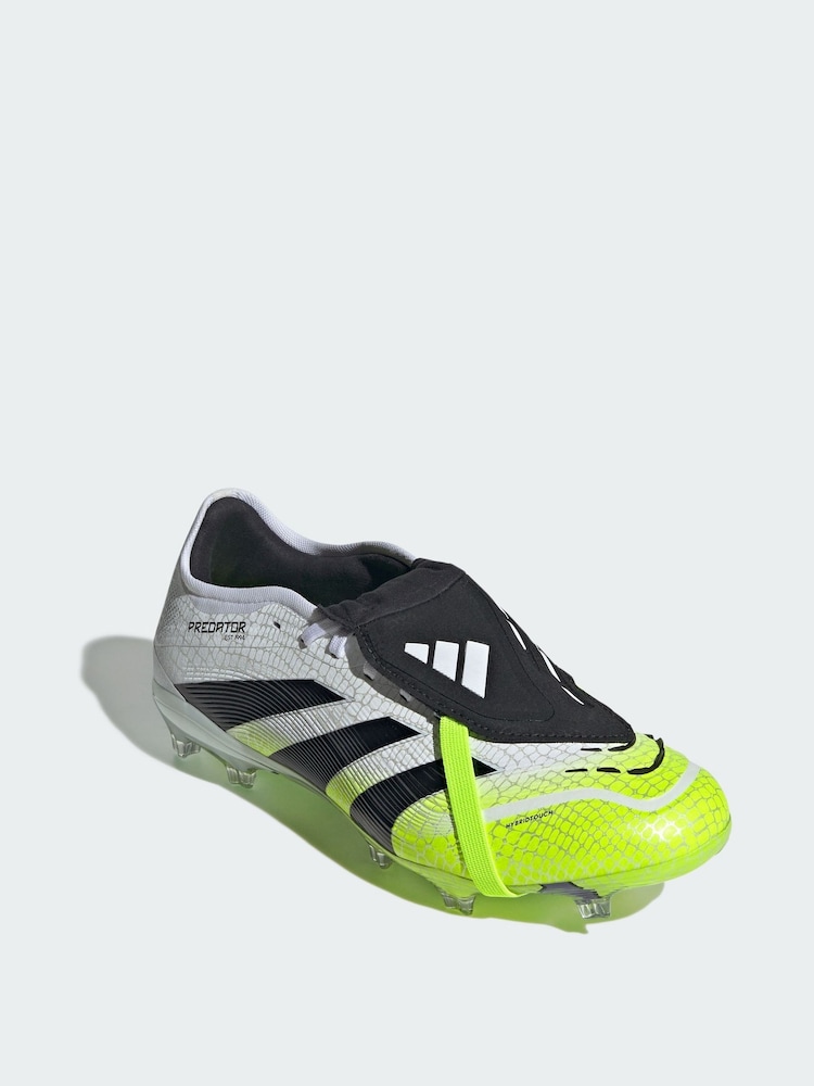 adidas White Predator Pro Fold-Over Tongue Firm Ground Boots - Image 1 of 4