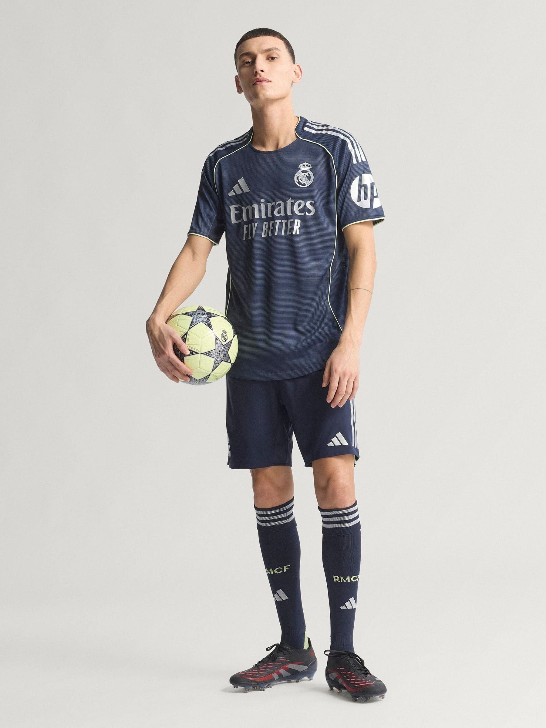 Buy adidas Blue Real Madrid 25/26 Away Authentic Jersey from Next