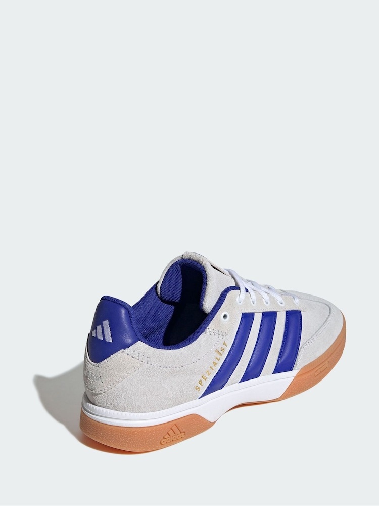 adidas White Spezialist Indoor Shoes - Image 2 of 4