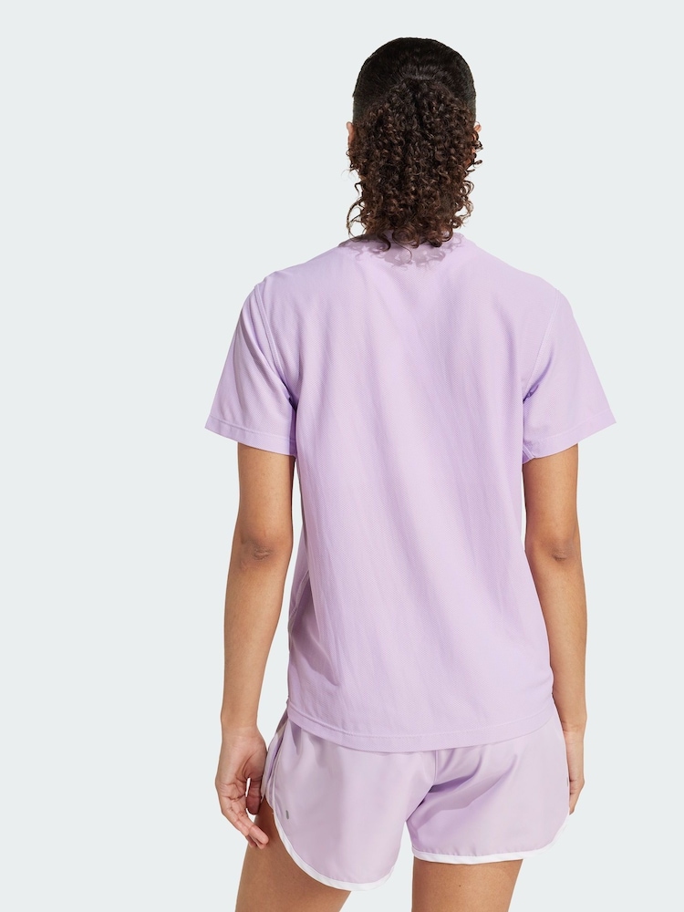 adidas Purple Own The Run T-Shirt - Image 2 of 5