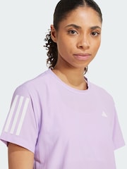 adidas Purple Own The Run T-Shirt - Image 3 of 5