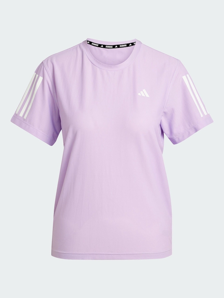 adidas Purple Own The Run T-Shirt - Image 5 of 5