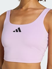 adidas Purple Power Light Support Bra Tank Top - Image 1 of 4