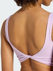 adidas Purple Power Light Support Bra Tank Top - Image 4 of 4